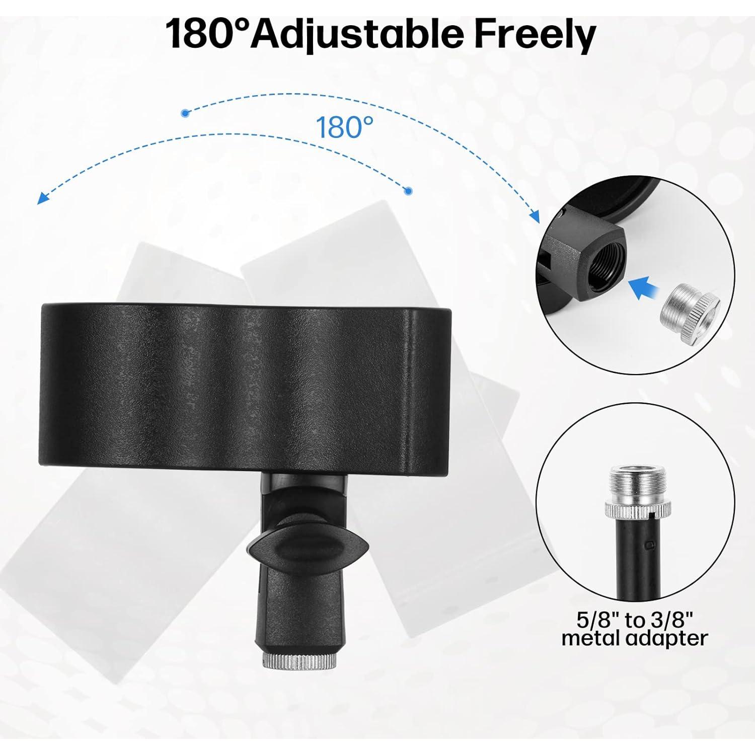 Clip de Micrófono Grande BILIONE Ajustable 32-60mm Negro