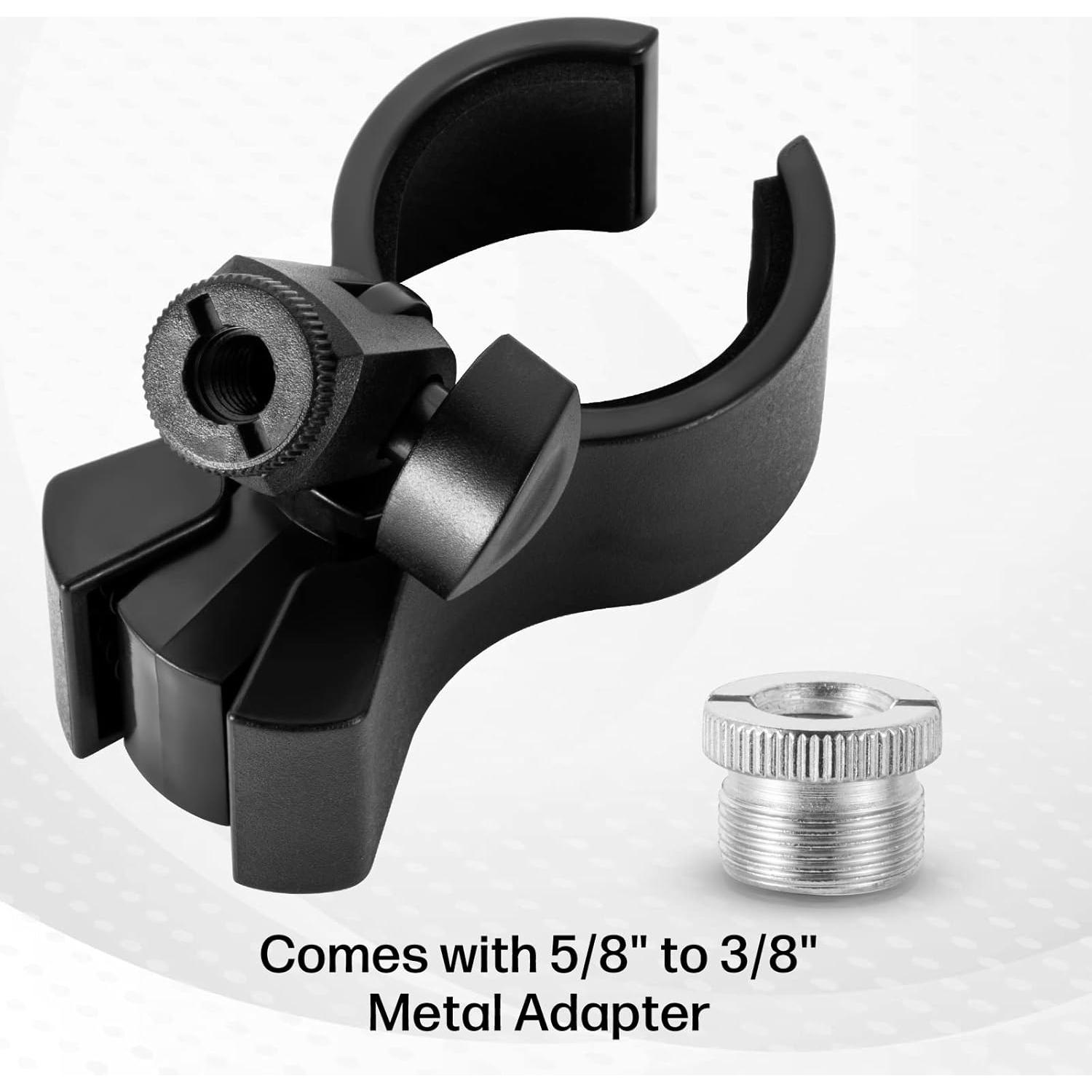 Clip de Micrófono Grande BILIONE Ajustable 32-60mm Negro