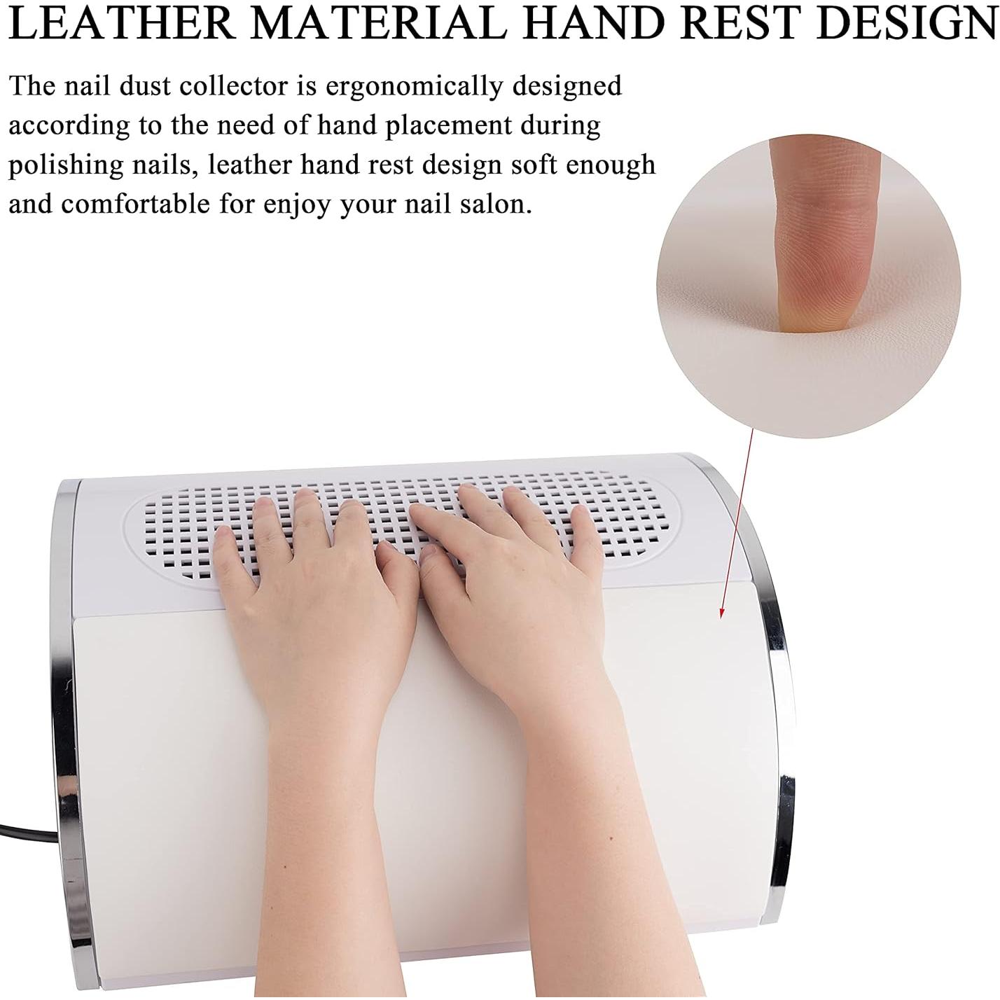 Colector de Polvo de Uñas BLUETOP 40W Blanco con Reposabrazos