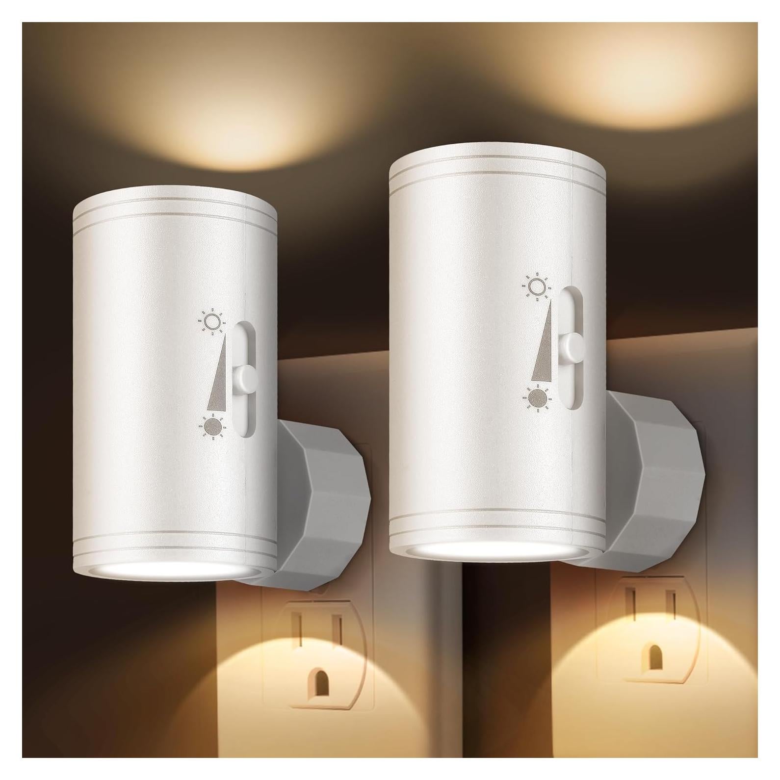 Luz Nocturna LED Enchufable SETEN 2700K Regulable 0-300 Lúmenes