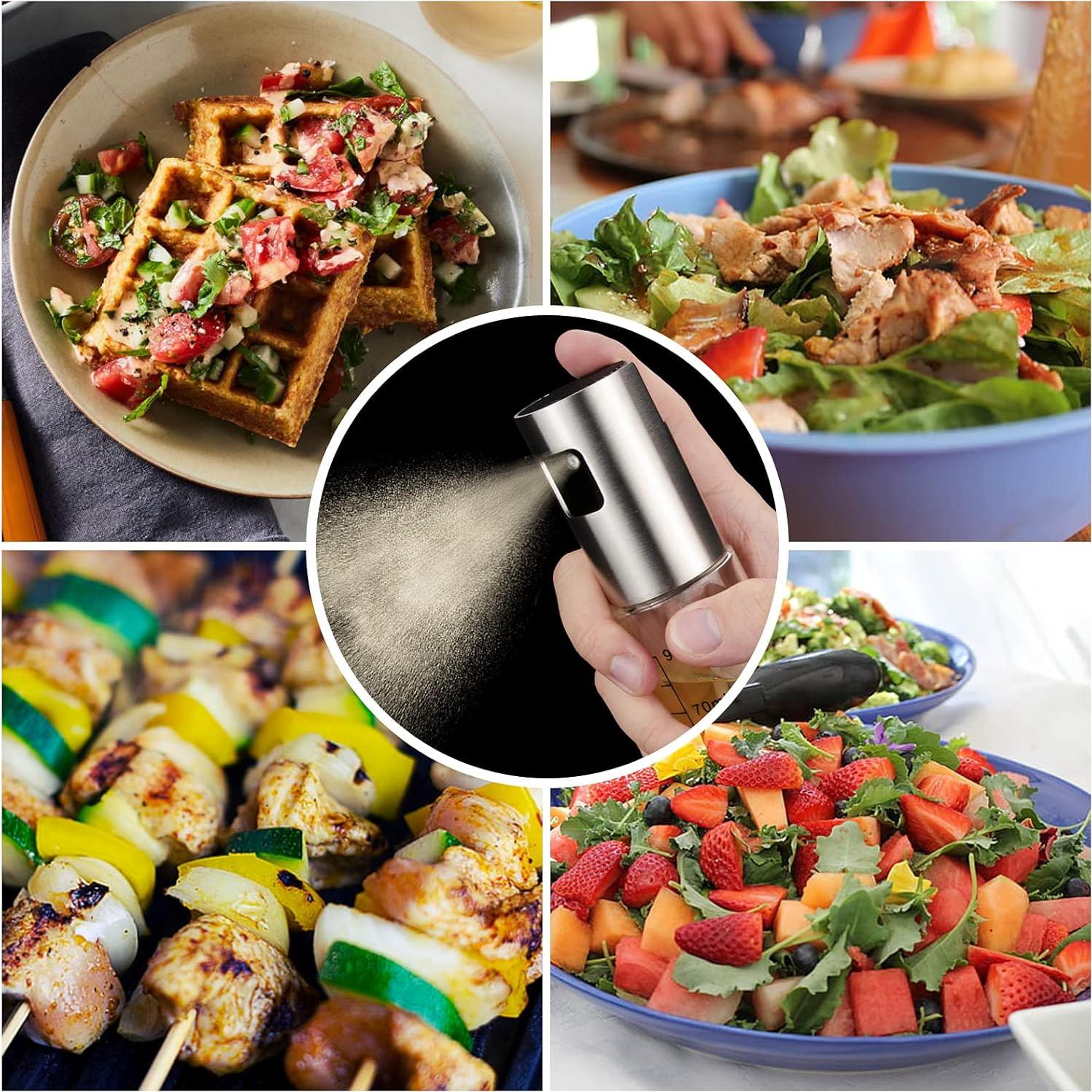 Pulverizador de Aceite AILELAN 100ml Acero Inoxidable y Vidrio