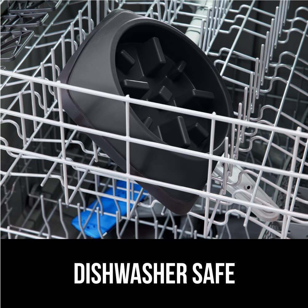 Cuenco de Alimentación Lenta Gorilla Grip 2 Tazas Negro