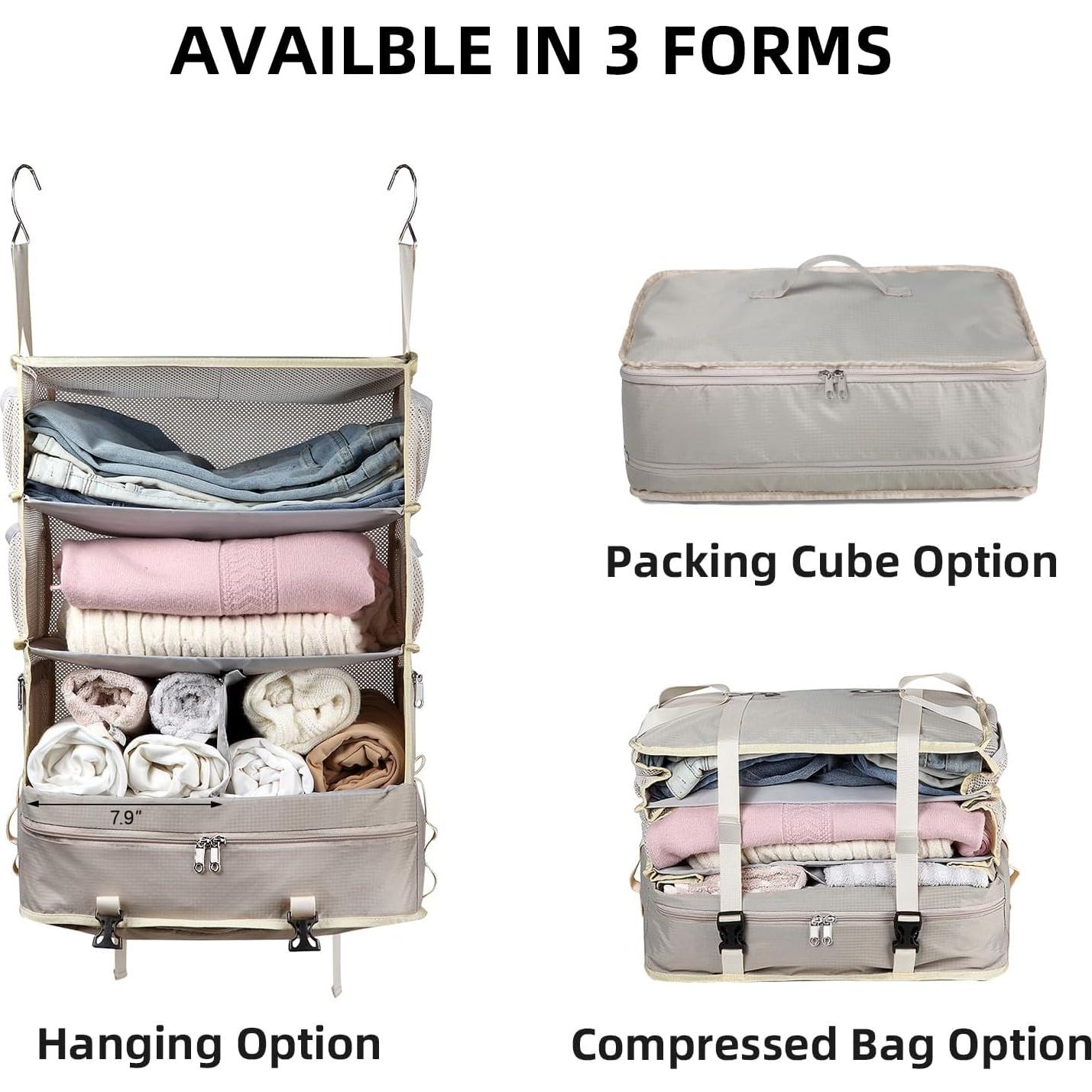 Cubo de Empaque Colgante Bukere Beige Extra Grande 74.93 cm