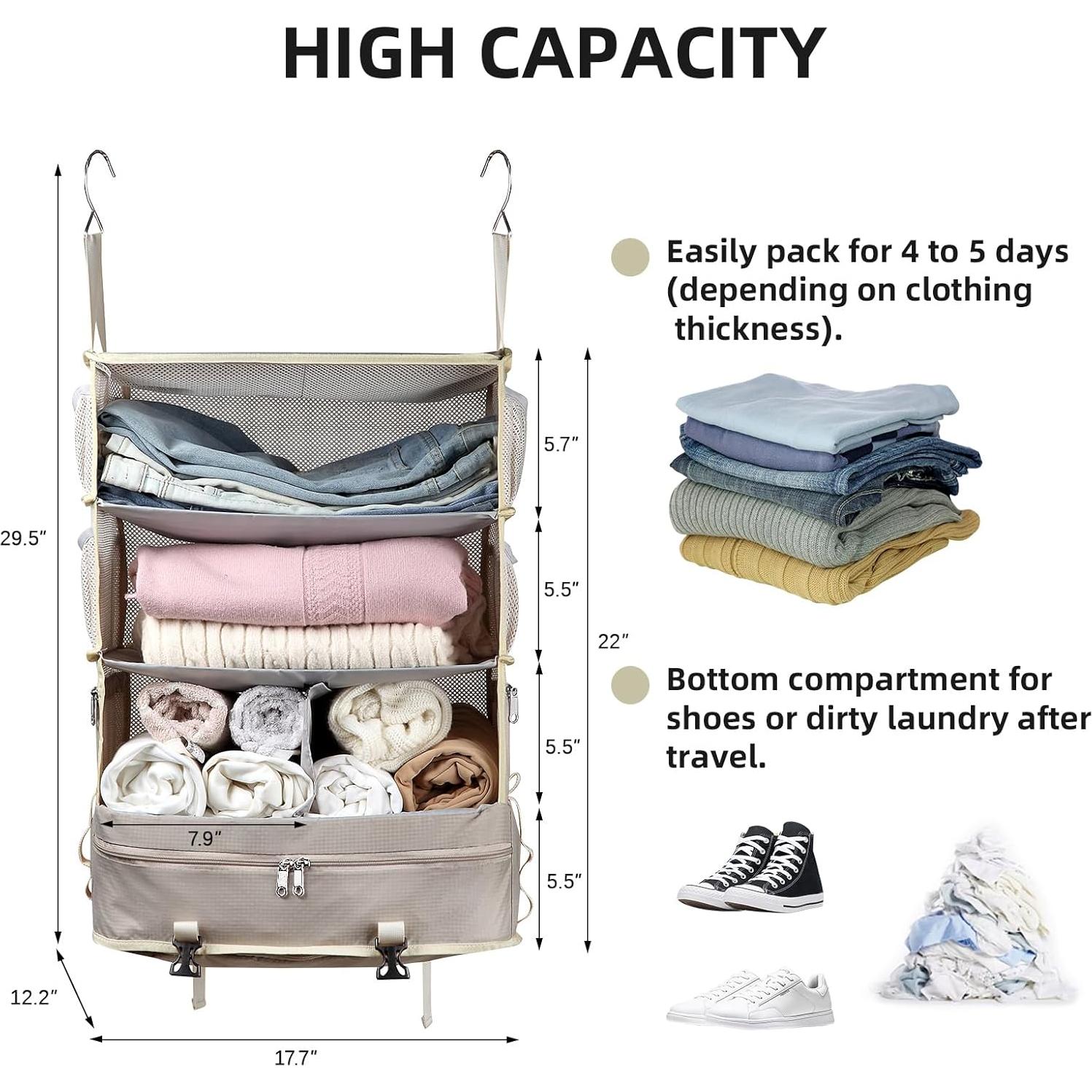 Cubo de Empaque Colgante Bukere Beige Extra Grande 74.93 cm