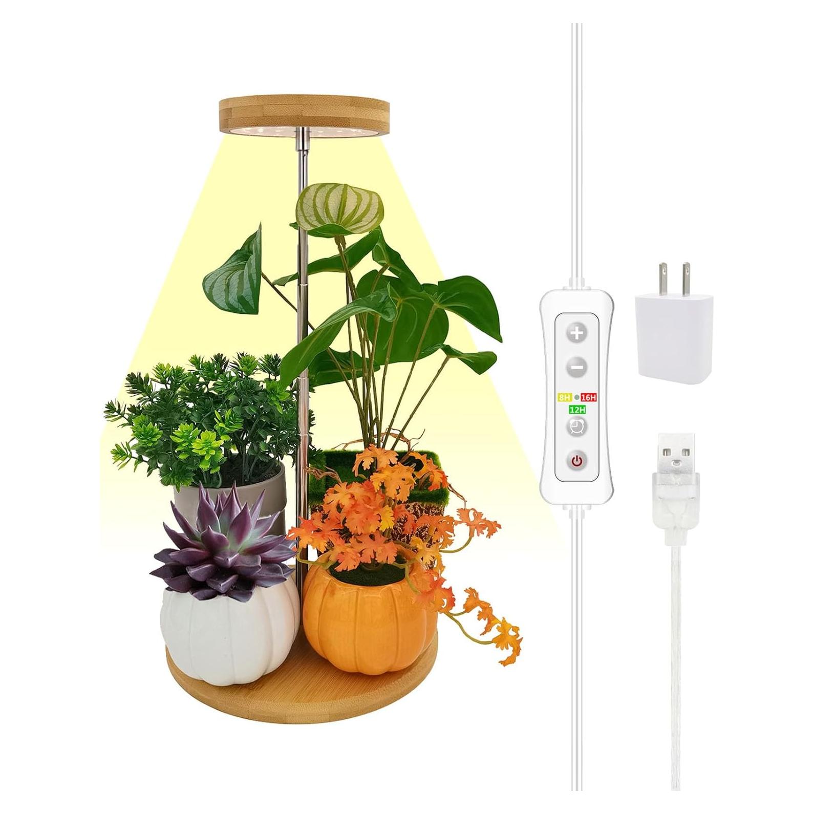 Luz de Crecimiento LED Yadoker Ajustable con Temporizador