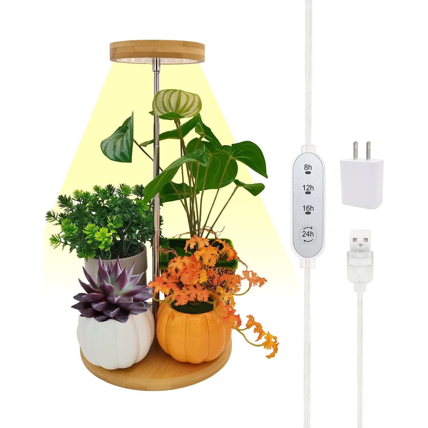 Luz de Crecimiento LED Yadoker Ajustable con Temporizador