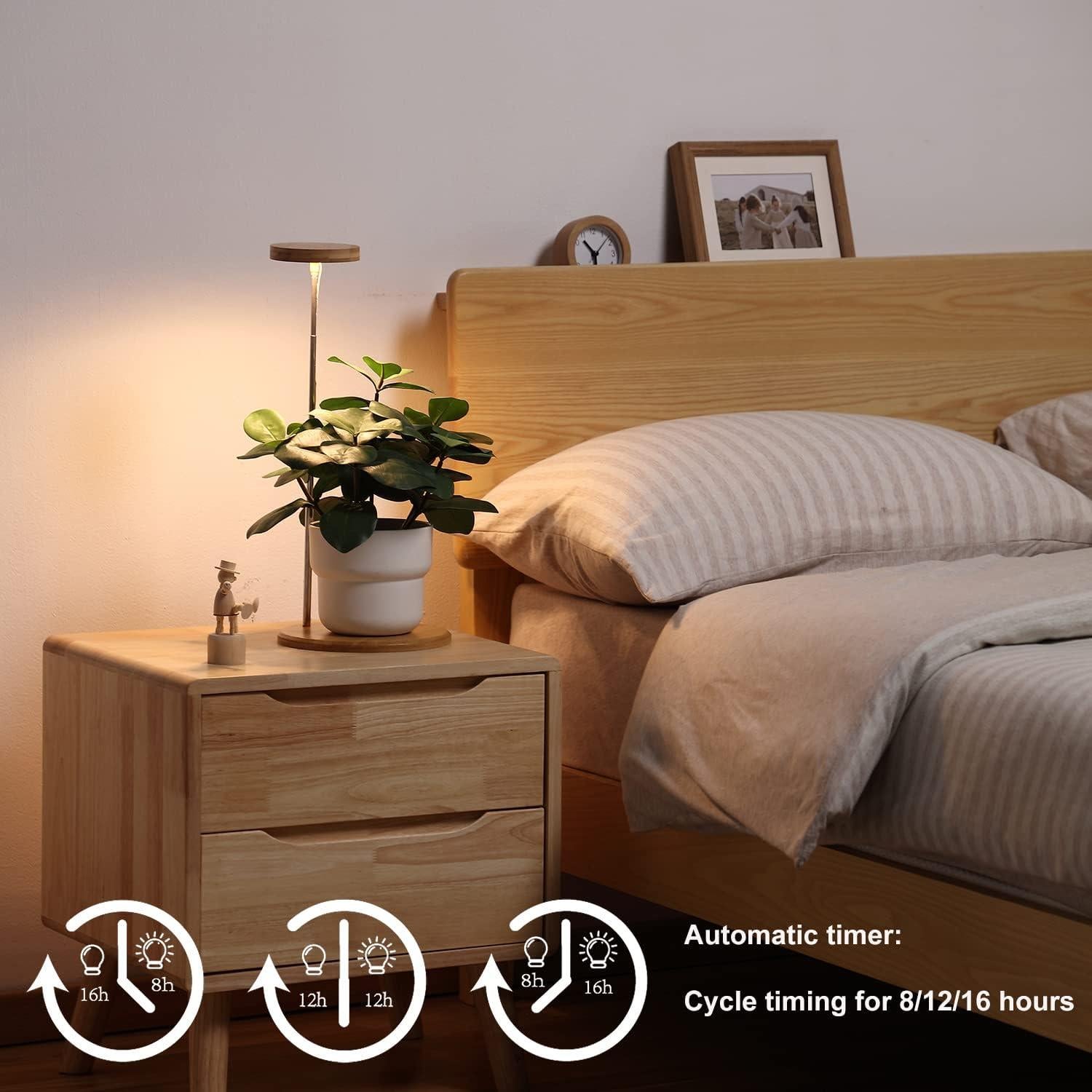 Luz de Crecimiento LED Yadoker Ajustable con Temporizador