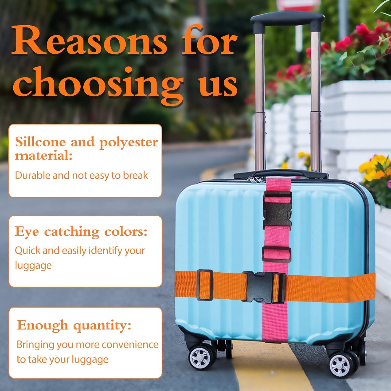 12 Correas de Equipaje Ajustables Ikaufen Multicolor 182.88 cm