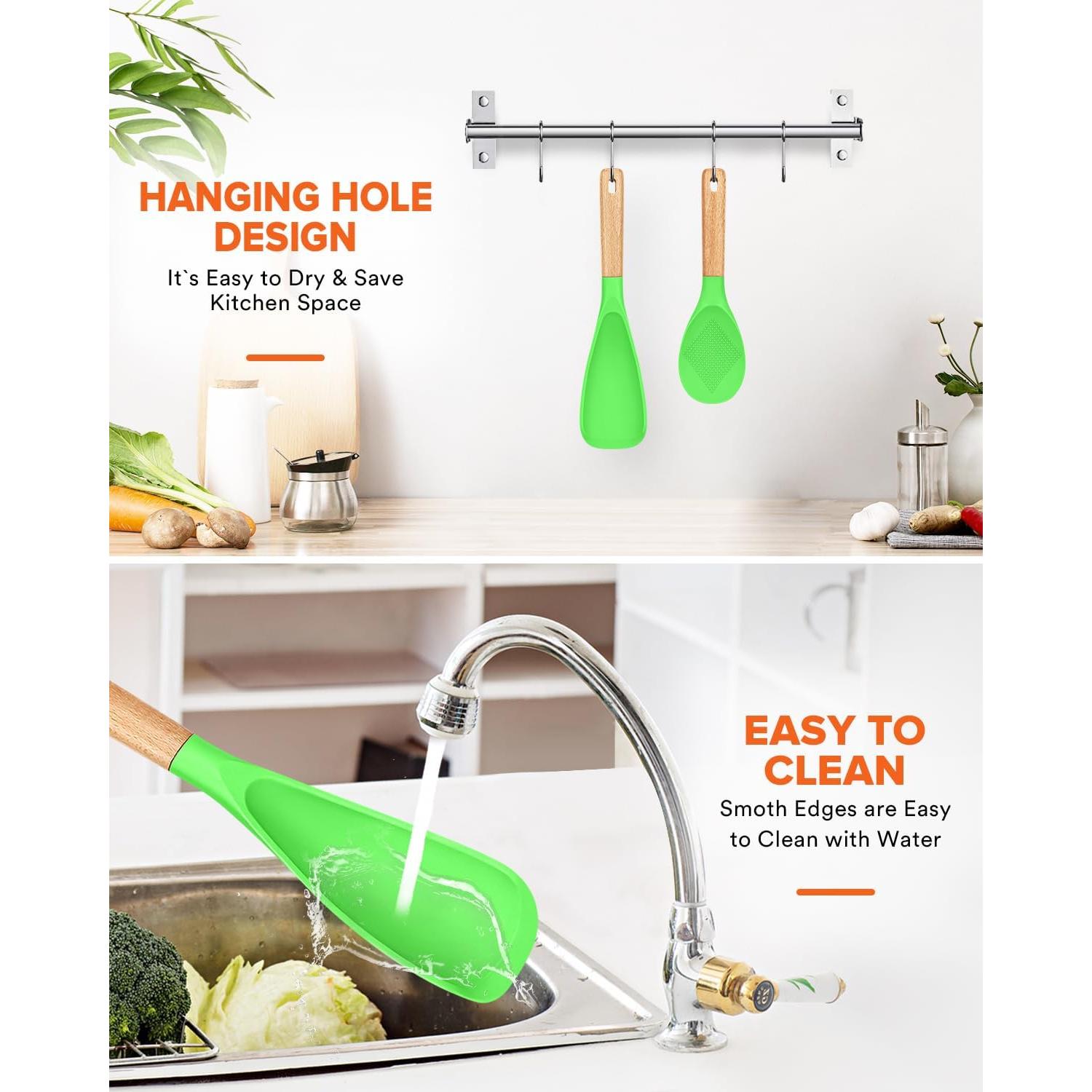 Cuchara de Cocina Silicona Badiano Verde Manzana 230g