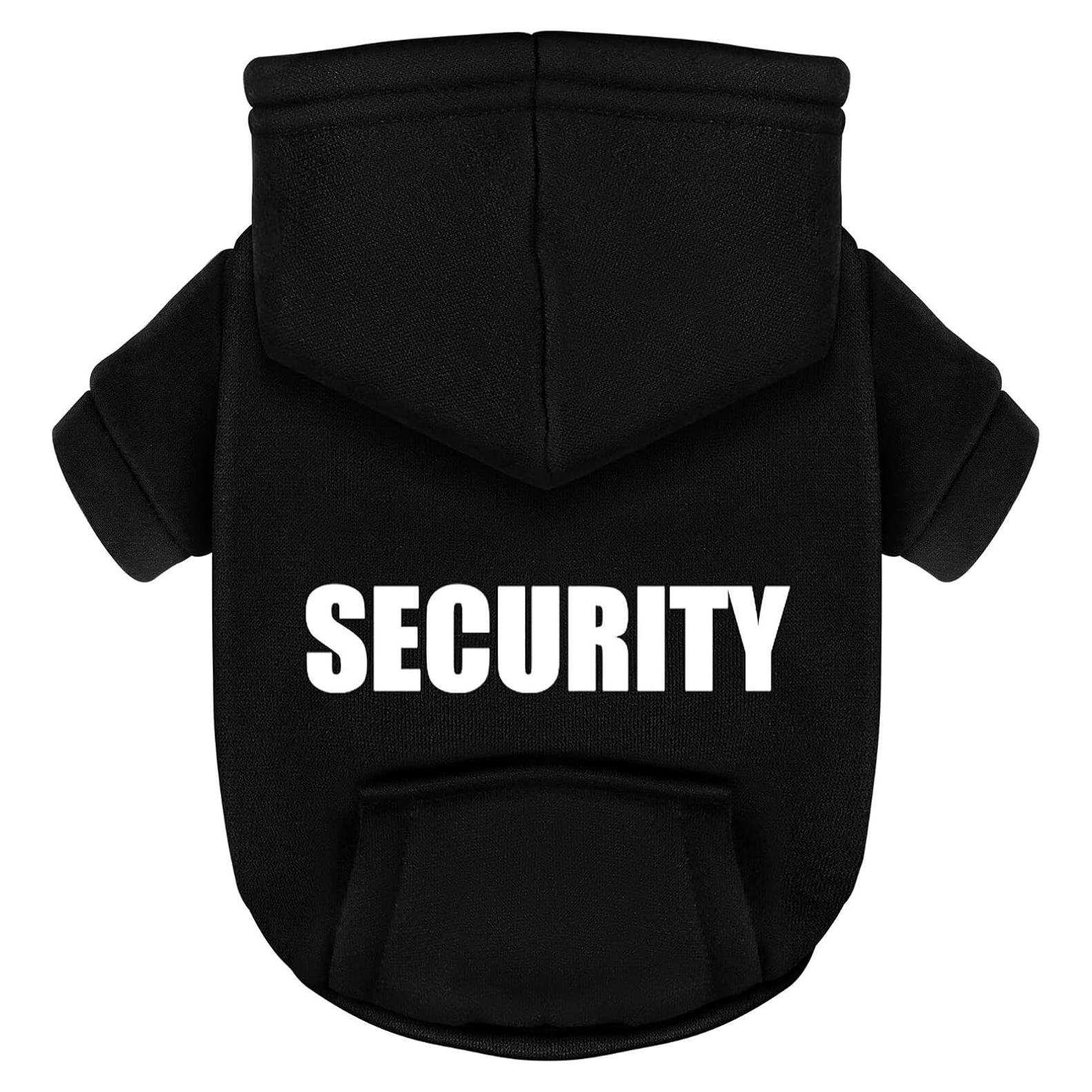 Sudadera para Perro Paiaite Negra Mediana con Diseño Seguridad
