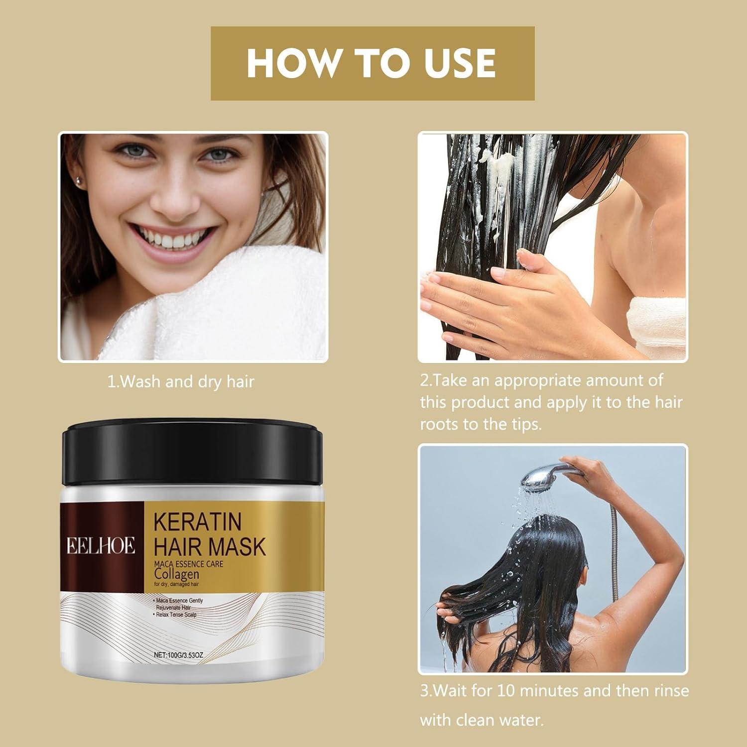 Mascarilla de Colágeno Mijaution 100ml - Acondicionador Profundo con Aceite de Argán