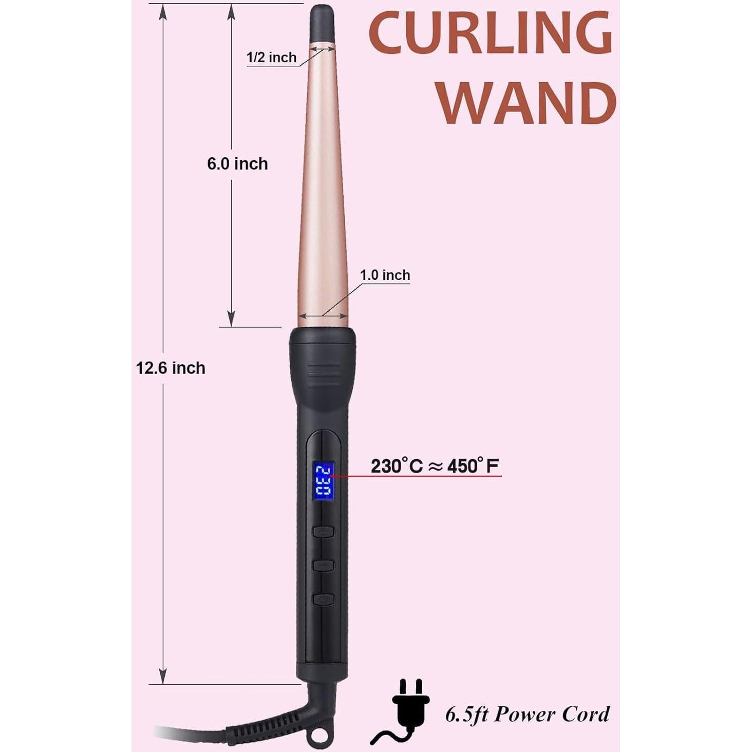 Varita de Rizar Cerámica MADURIAO 1.27-2.54 cm 14 Temperaturas