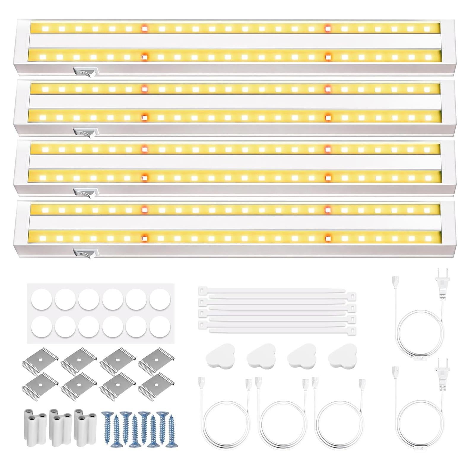 Luz de Crecimiento LED FOXGARDEN 32W Espectro Completo 4 Pzas