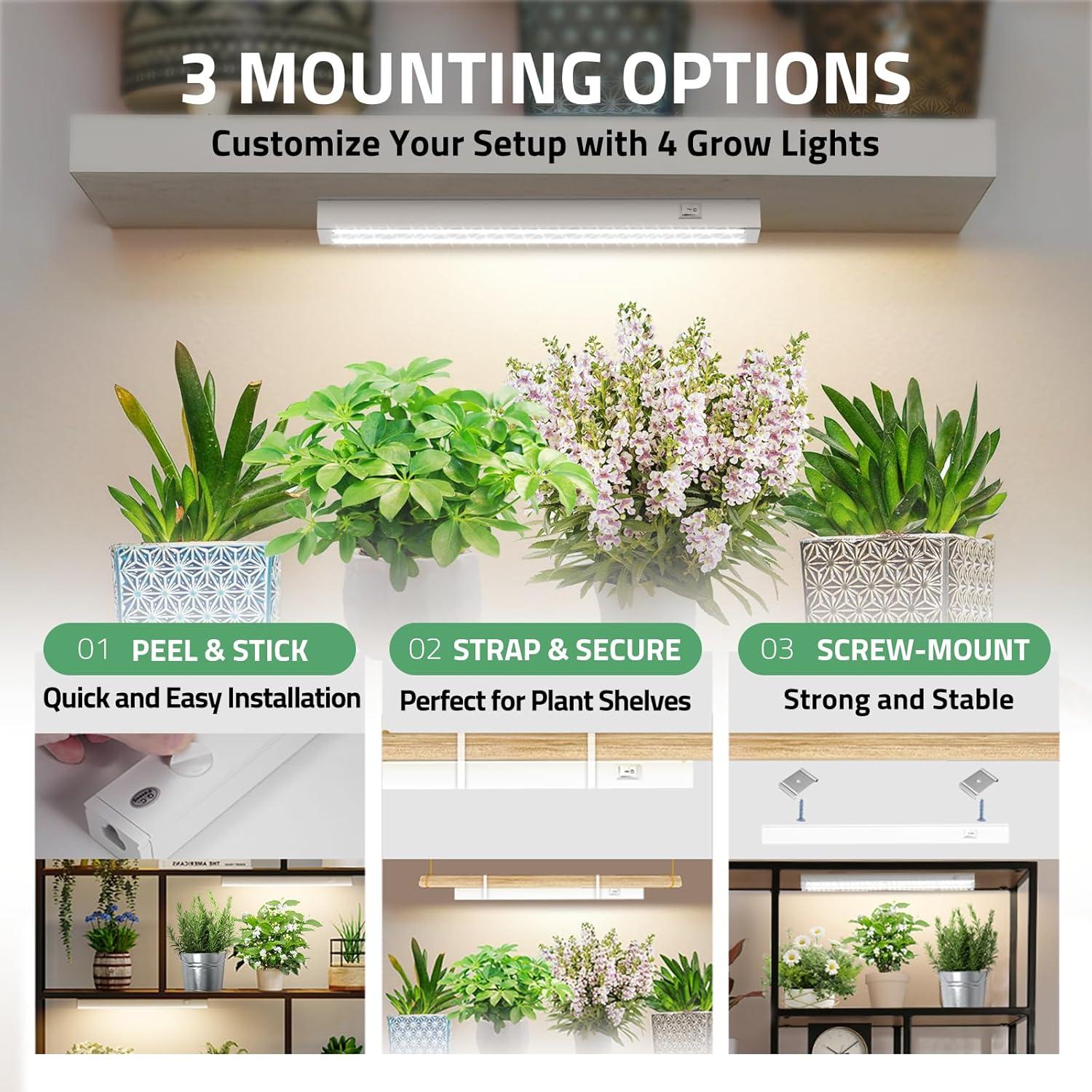 Luz de Crecimiento LED FOXGARDEN 32W Espectro Completo 4 Pzas