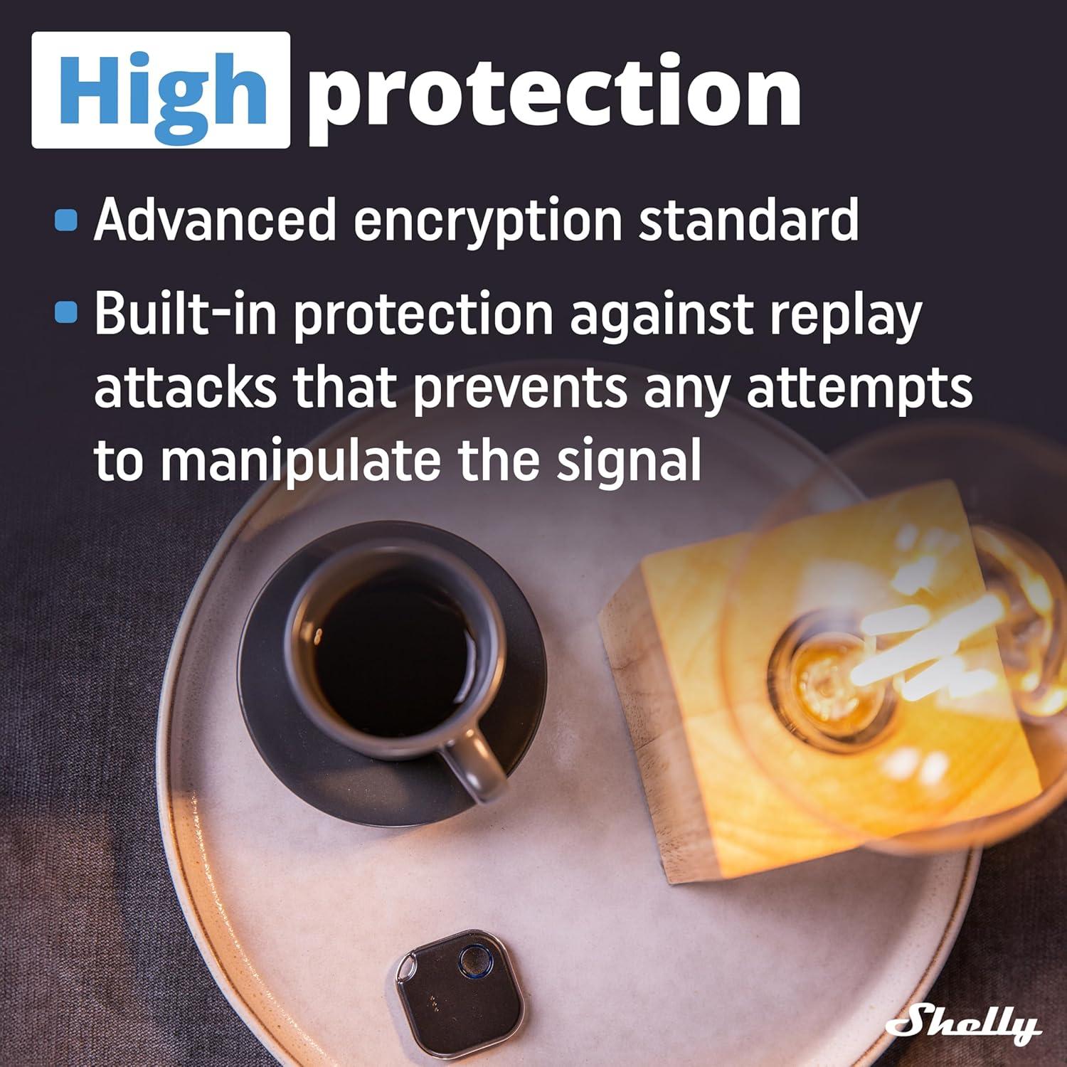 Botón Shelly BLU Button1 Negro | Control Bluetooth