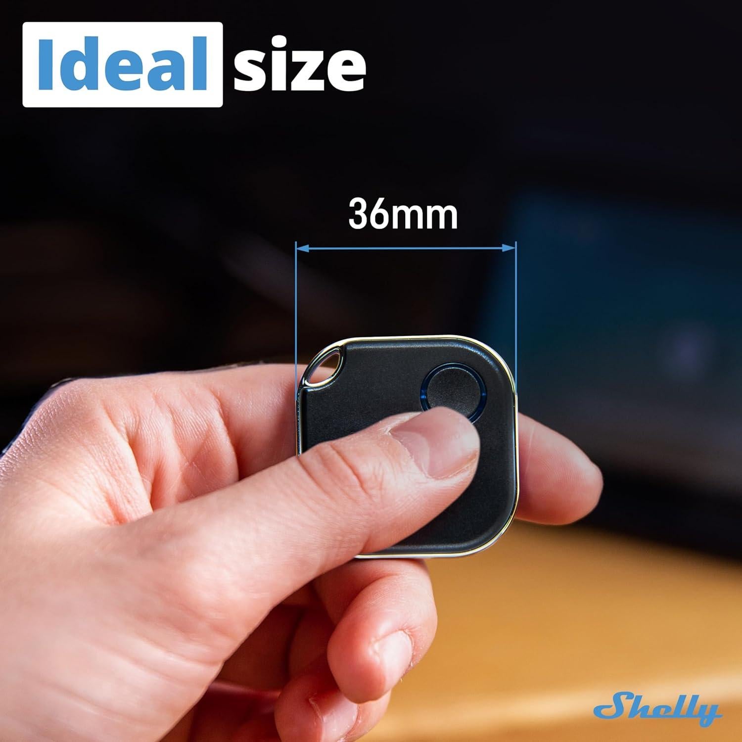 Botón Shelly BLU Button1 Negro | Control Bluetooth