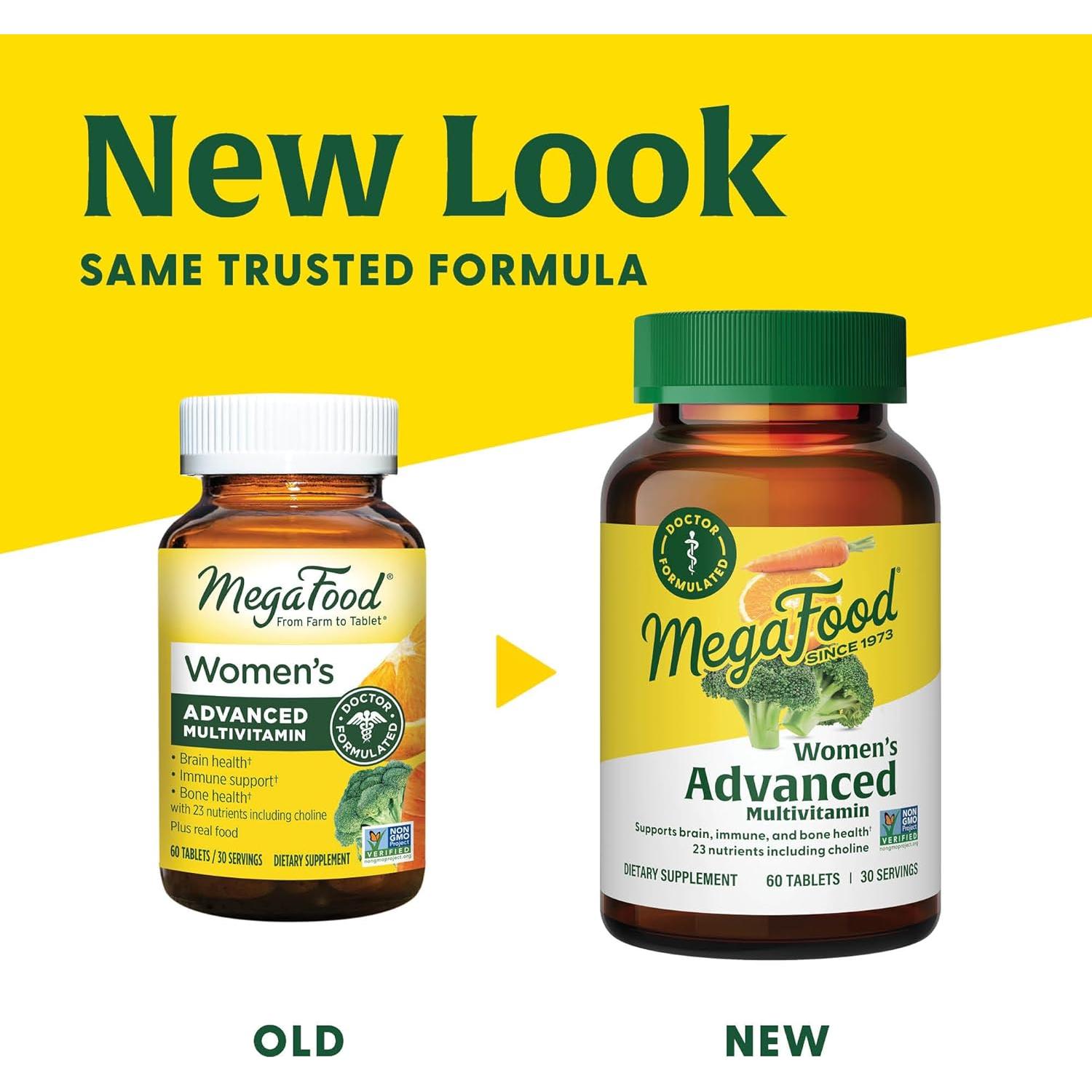 MegaFood Multivitamina Avanzada Mujeres 60 Tabletas Hierro Zinc