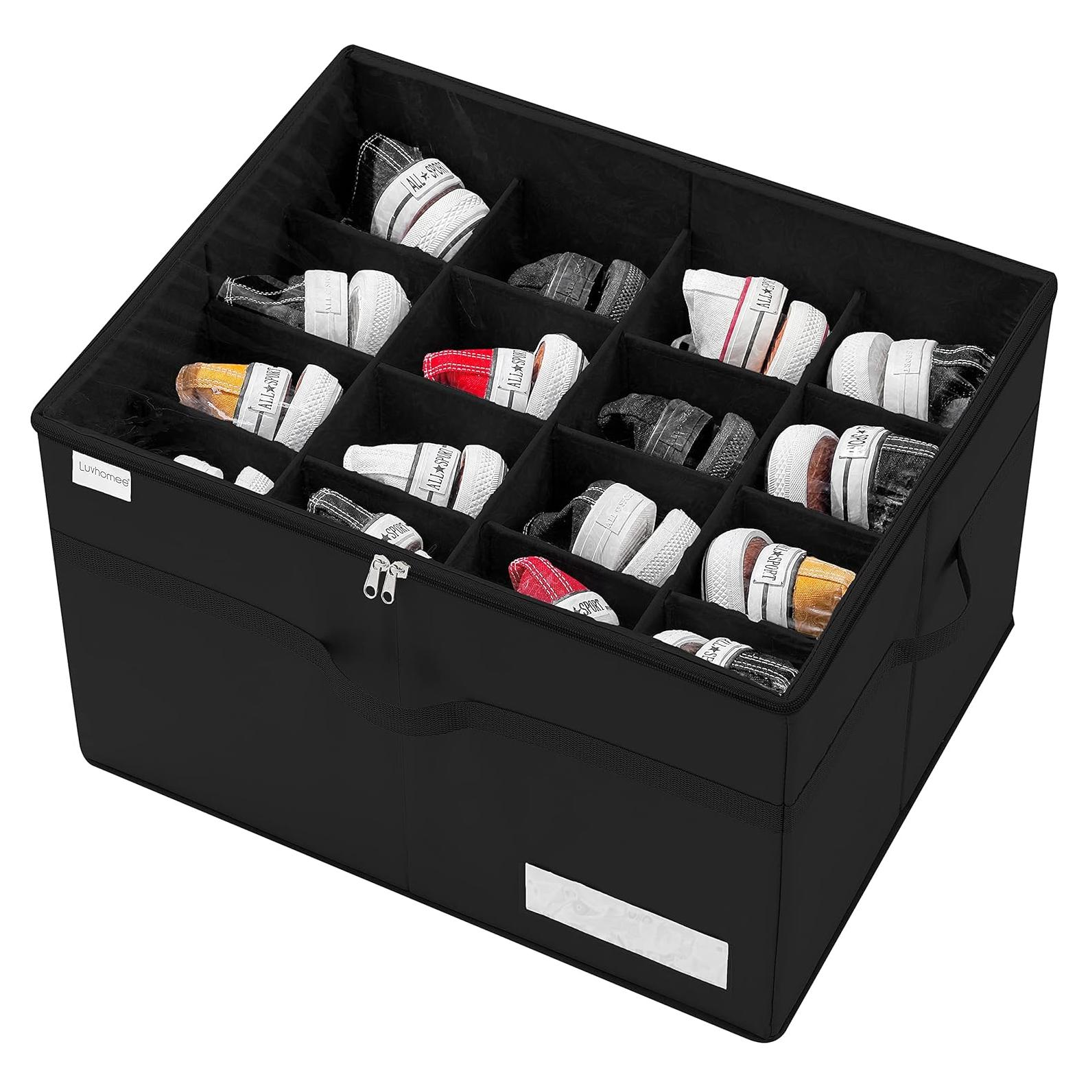 Organizador de Zapatos LUVHOMEE Negro para 16 Pares 73.5L