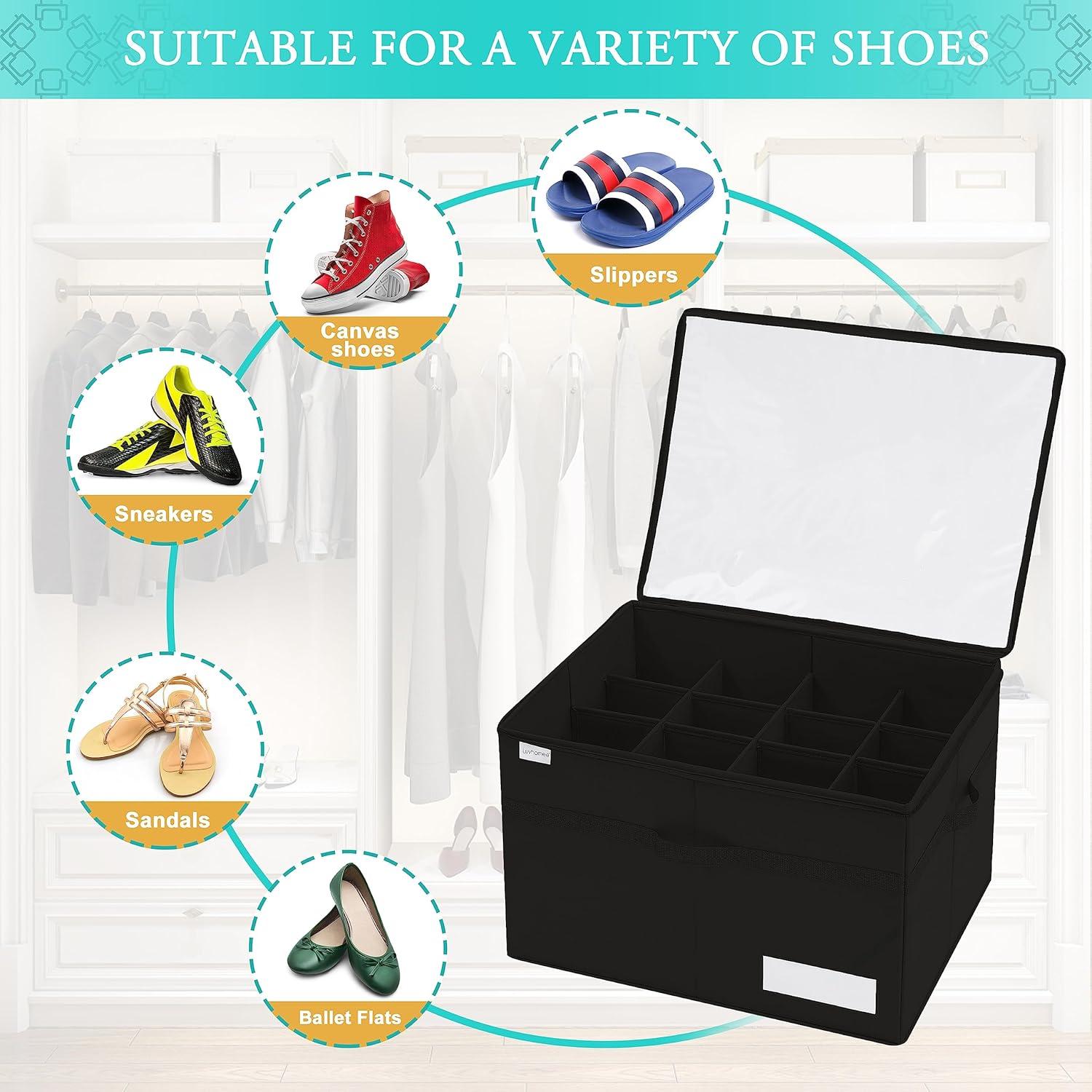 Organizador de Zapatos LUVHOMEE Negro para 16 Pares 73.5L