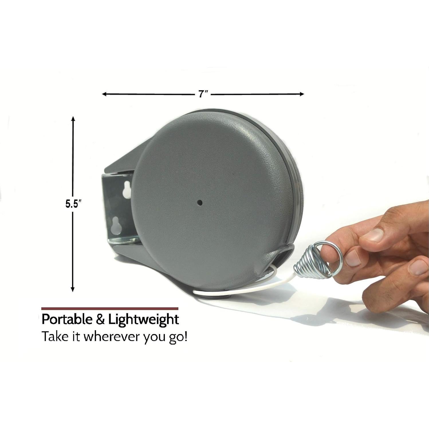 Cuerda de Ropa Retráctil Riveda 13.72m PVC Montaje Pared Gris