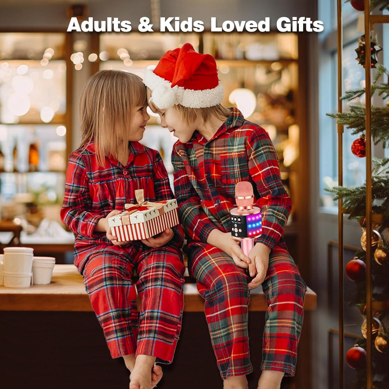 Micrófono Karaoke BONAOK Q78 Inalámbrico con Altavoz LED