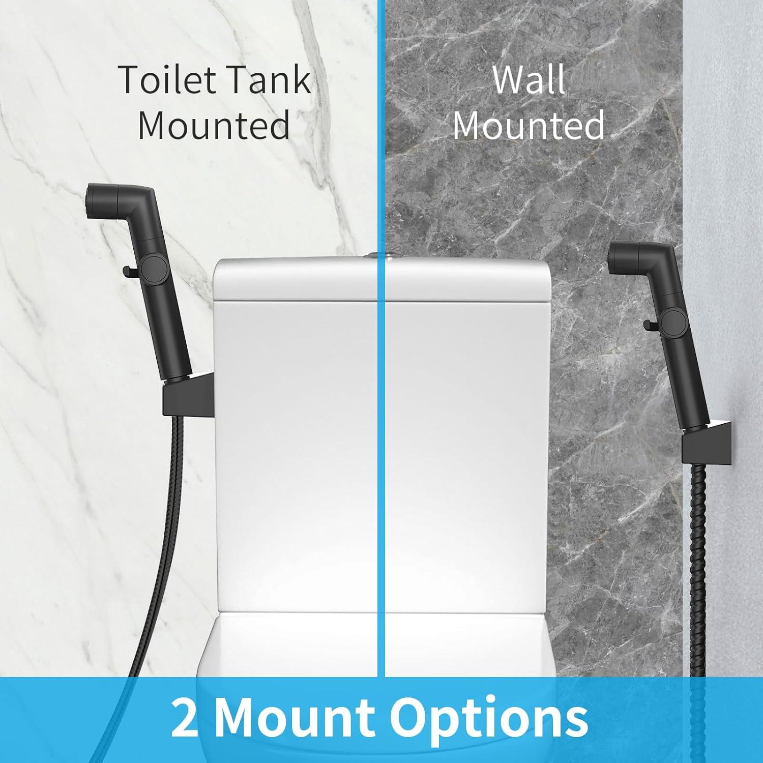 KAIYING Pulverizador de Bidet de Mano Negro con Manguera 149.86cm