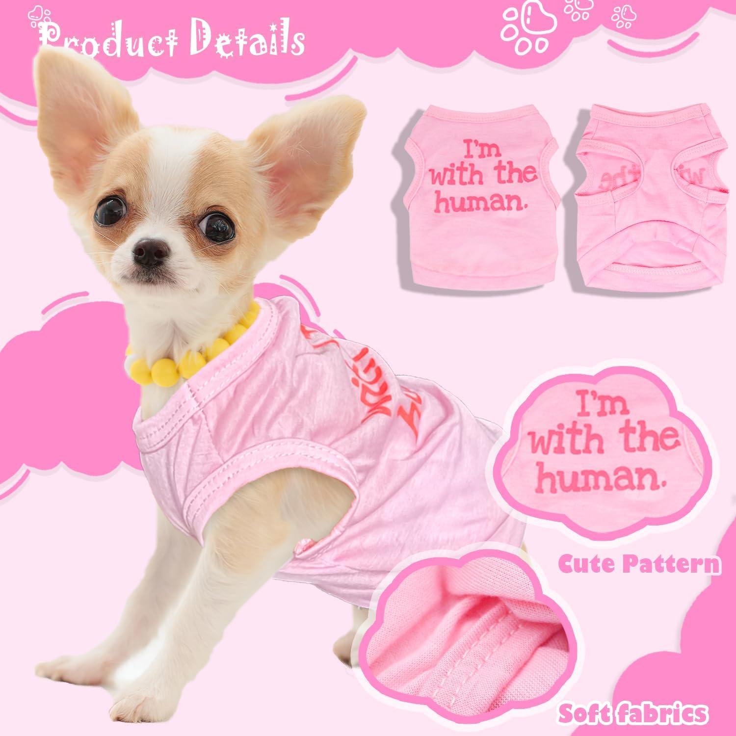 Conjunto Ropa para Perros Uswalnna 4 Piezas XXS Rosa