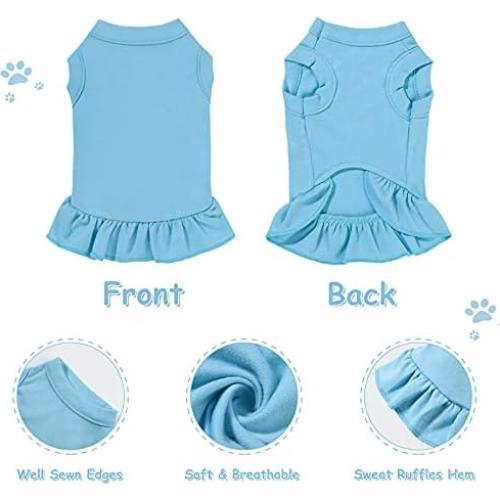 Vestidos para Perros Weewooday 6 Piezas Verano L