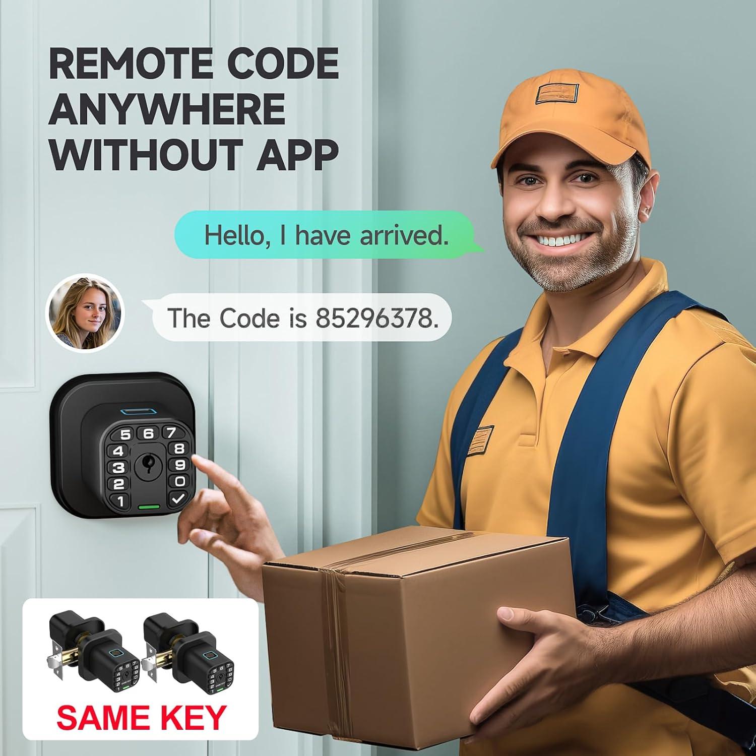 Cerradura Biométrica Inteligente Richelock con Teclado y Huella Dactilar