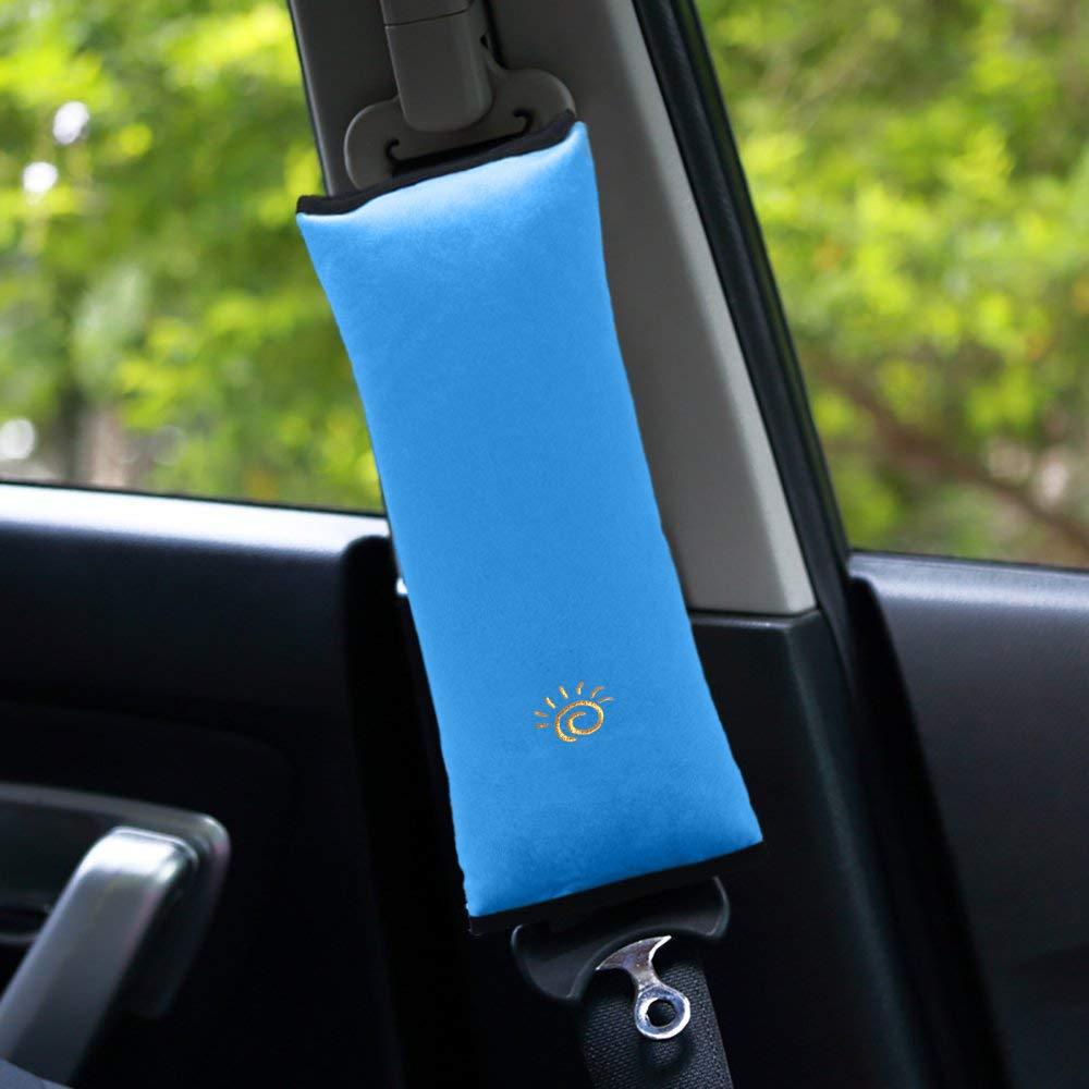 Almohada de Cinturón de Seguridad Azul para Niños 28x12cm