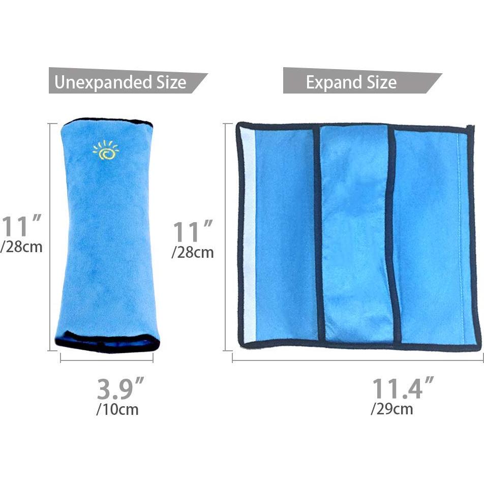 Almohada de Cinturón de Seguridad Azul para Niños 28x12cm