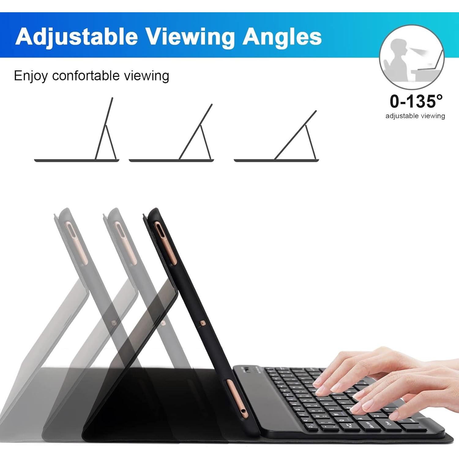 Funda de teclado LAMA para iPad 10.2 y 10.5 pulgadas