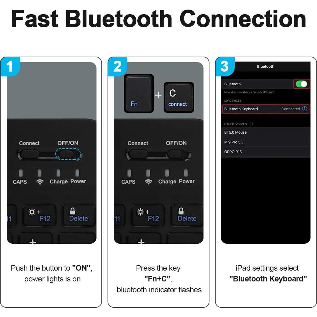 Funda de teclado LAMA para iPad 10.2 y 10.5 pulgadas