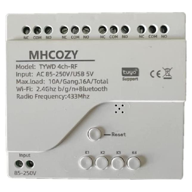 Módulo Relé Inteligente WiFi MHCOZY 4 Canales Control App