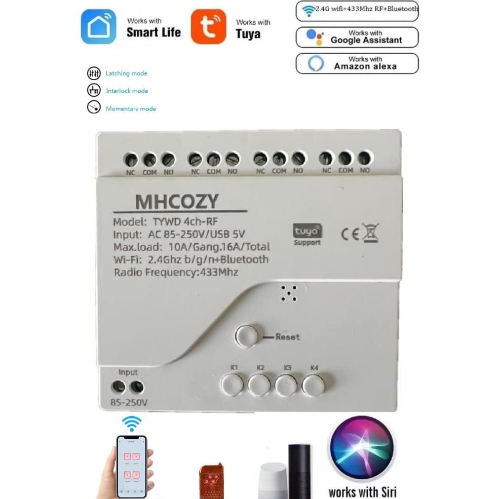 Módulo Relé Inteligente WiFi MHCOZY 4 Canales Control App