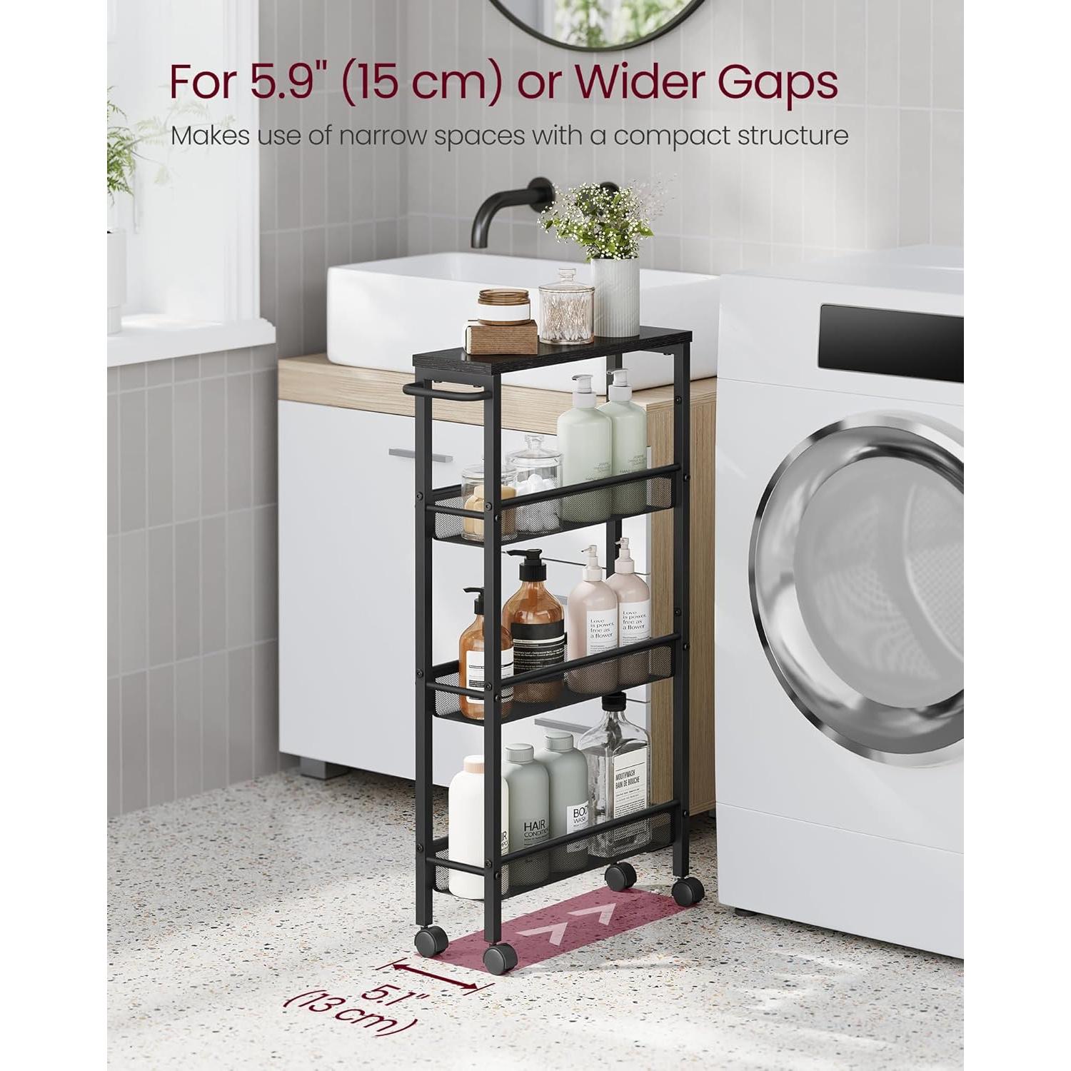 Carro Rodante Delgado VASAGLE 4 Niveles 13 cm Profundidad