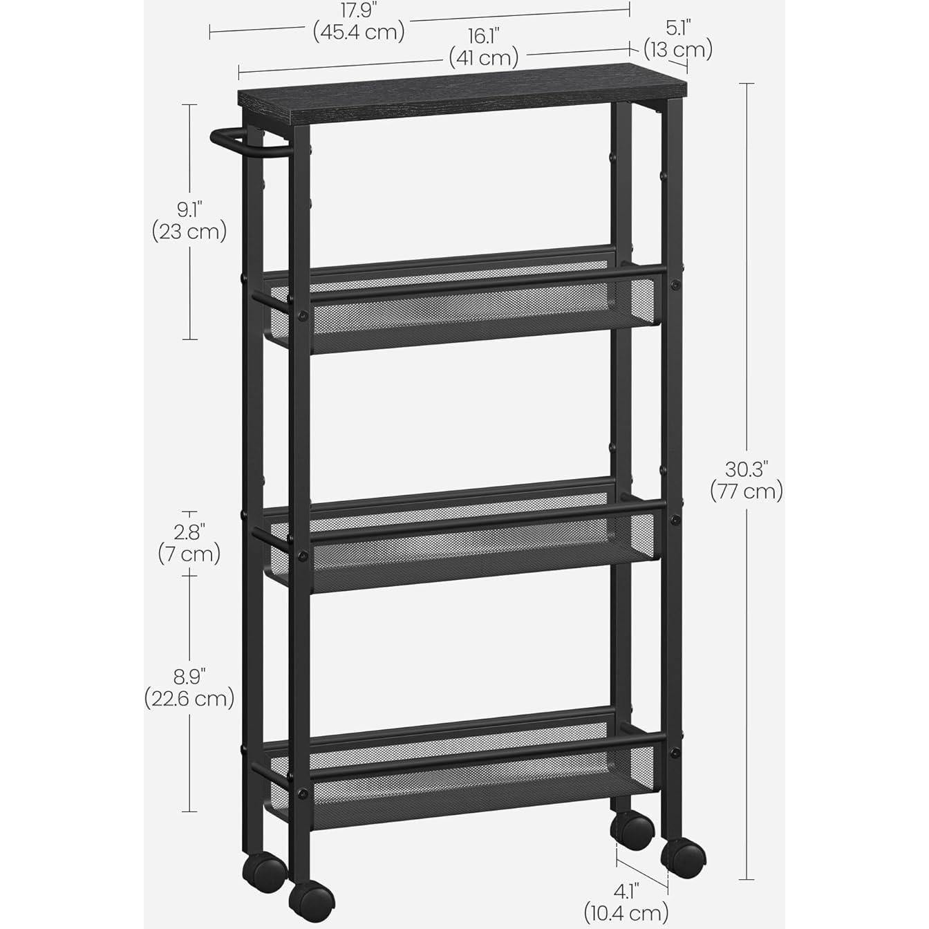 Carro Rodante Delgado VASAGLE 4 Niveles 13 cm Profundidad