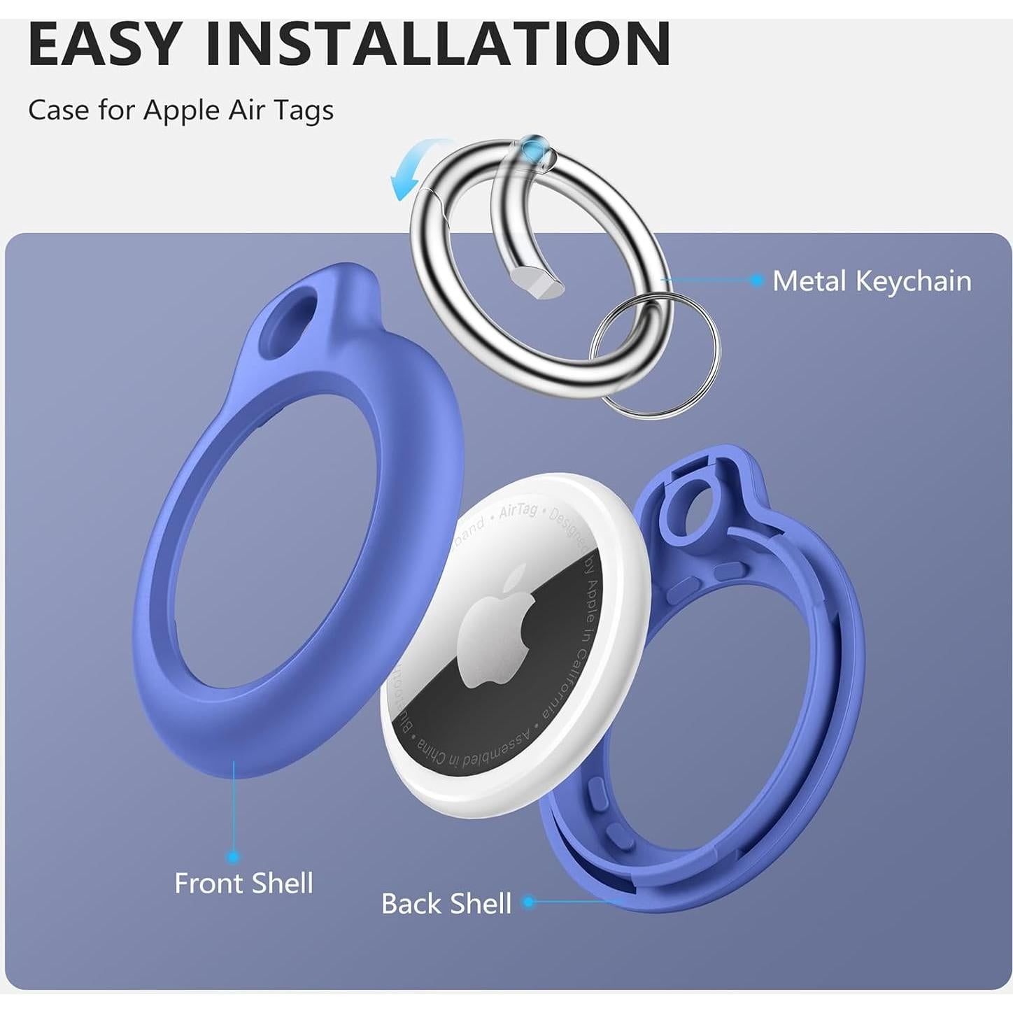 Funda Maledan para Apple AirTag 4 Pack - Impermeable y Ligera