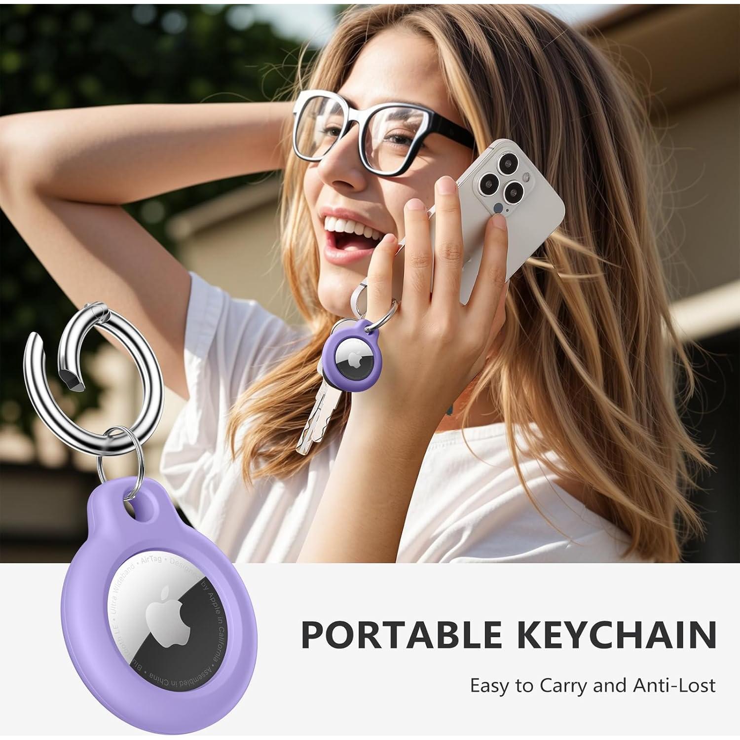 Funda Maledan para Apple AirTag 4 Pack - Impermeable y Ligera