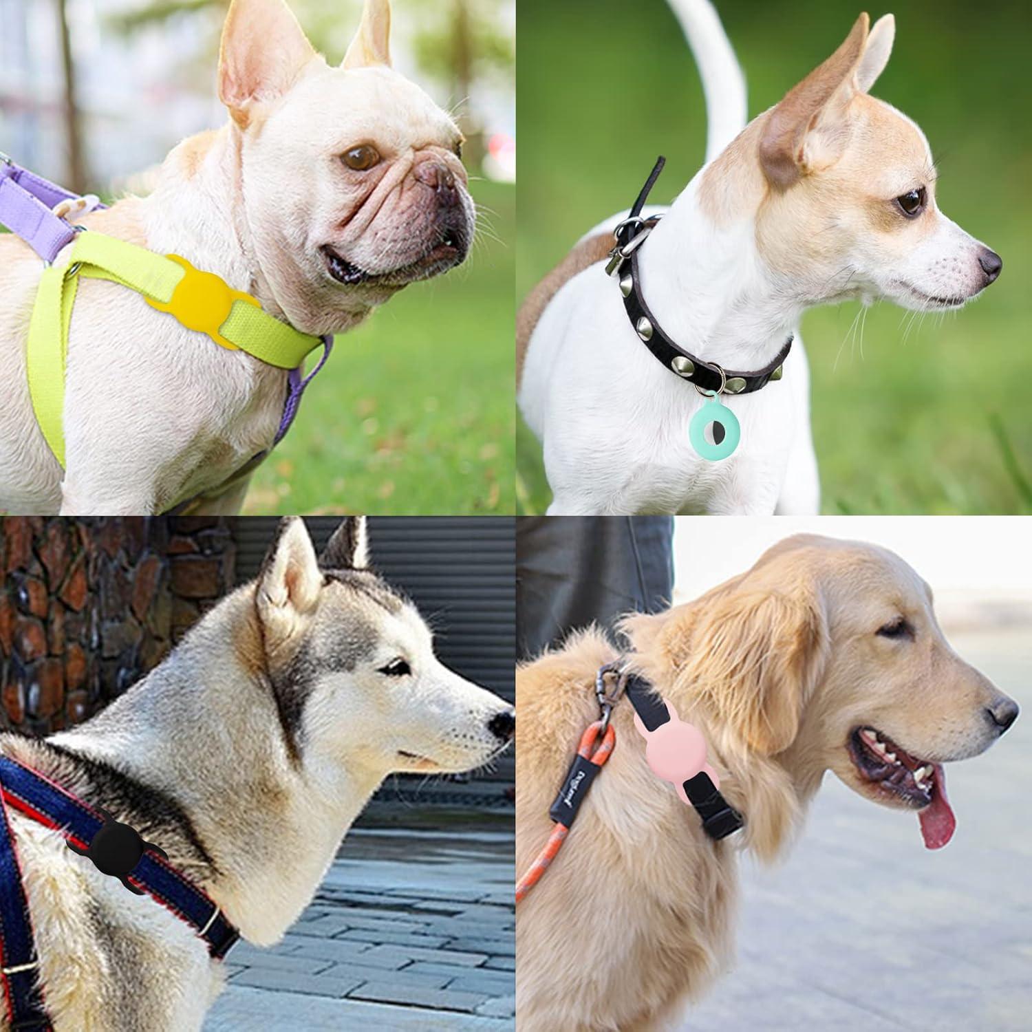 Soporte de Collar para AirTag PuppyDoggy - 2 Pack Pequeño Negro