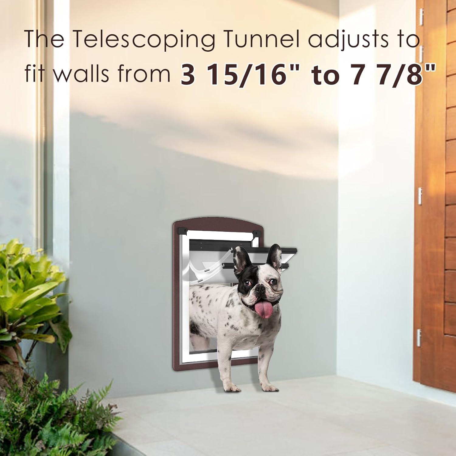 Puerta para Perros ALUMANI Mediana Acero Color Café