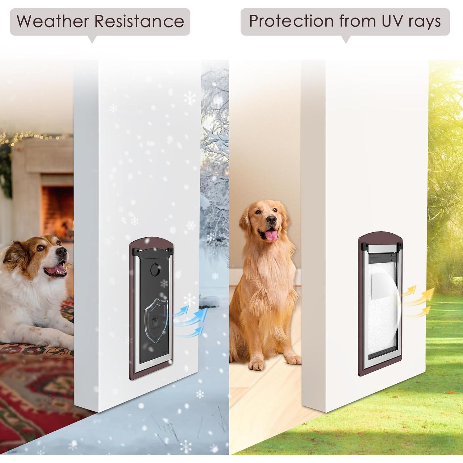 Puerta para Perros ALUMANI Mediana Acero Color Café