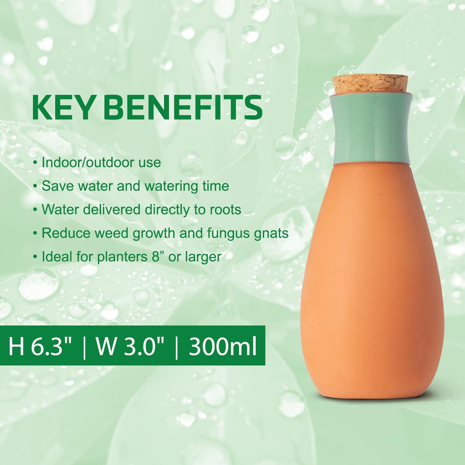 Ollas de Riego Azen Garden - Autorriego Terracota - 4 Piezas