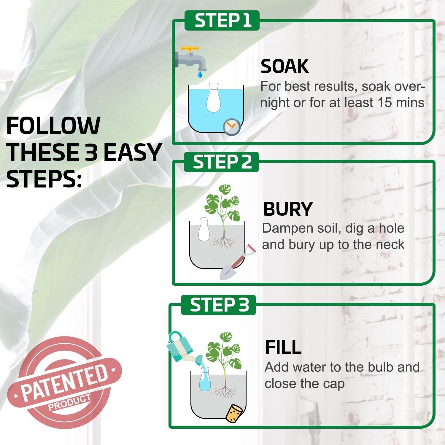 Ollas de Riego Azen Garden - Autorriego Terracota - 4 Piezas