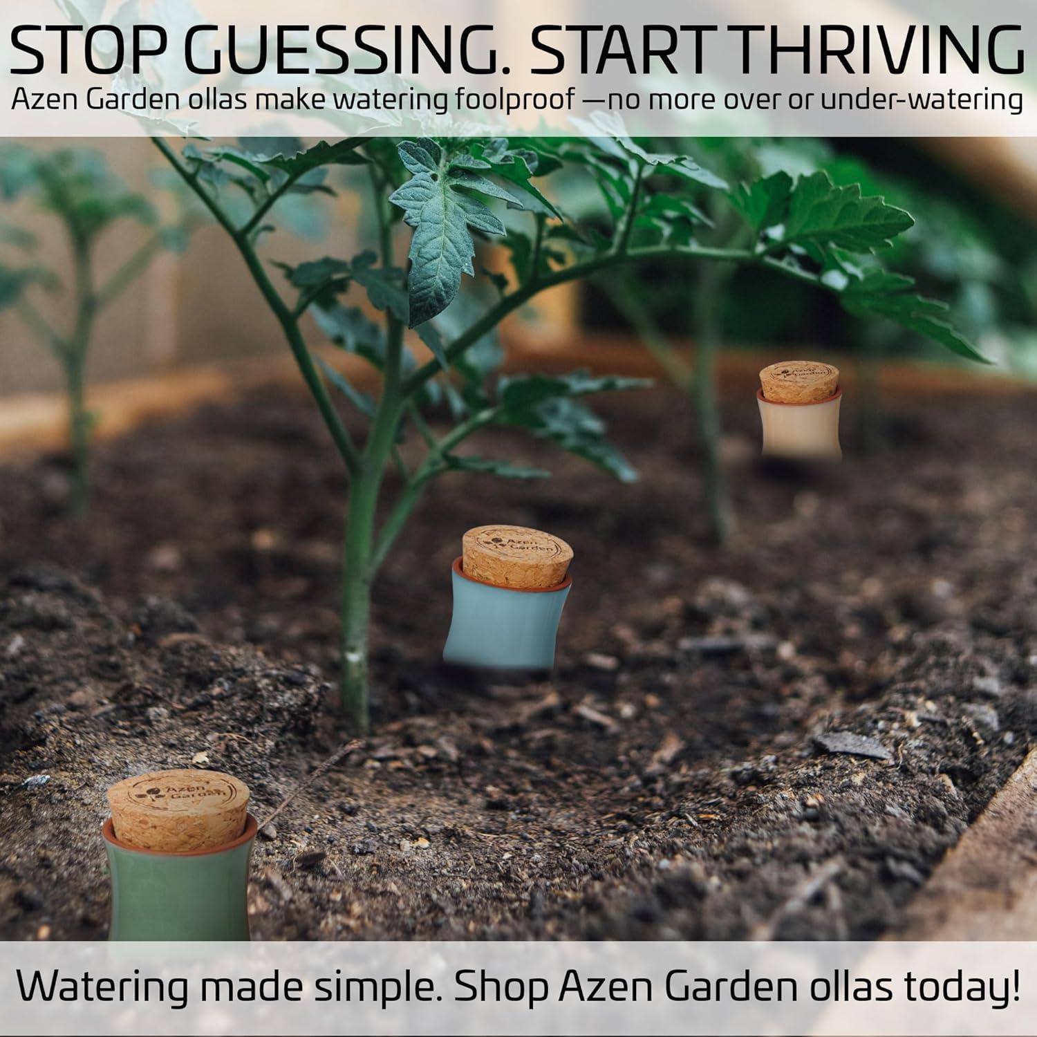 Ollas de Riego Azen Garden - Autorriego Terracota - 4 Piezas