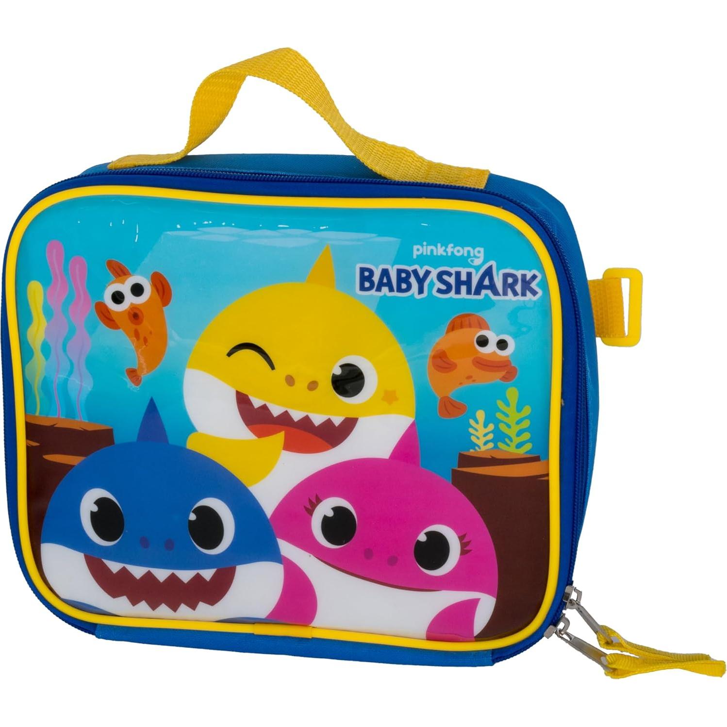 Mochila Escolar Baby Shark 16" + Lonchera Aislada Azul