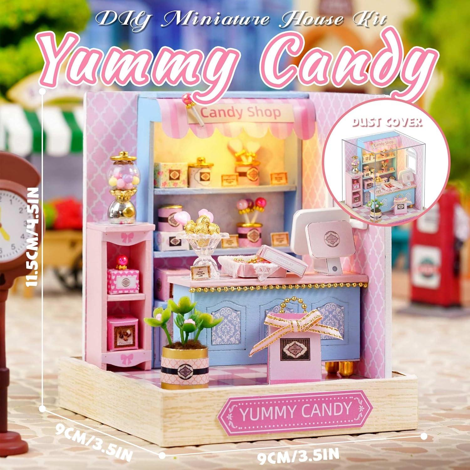 Casa de Muñecas Kisoy Miniatura DIY con Muebles y LED