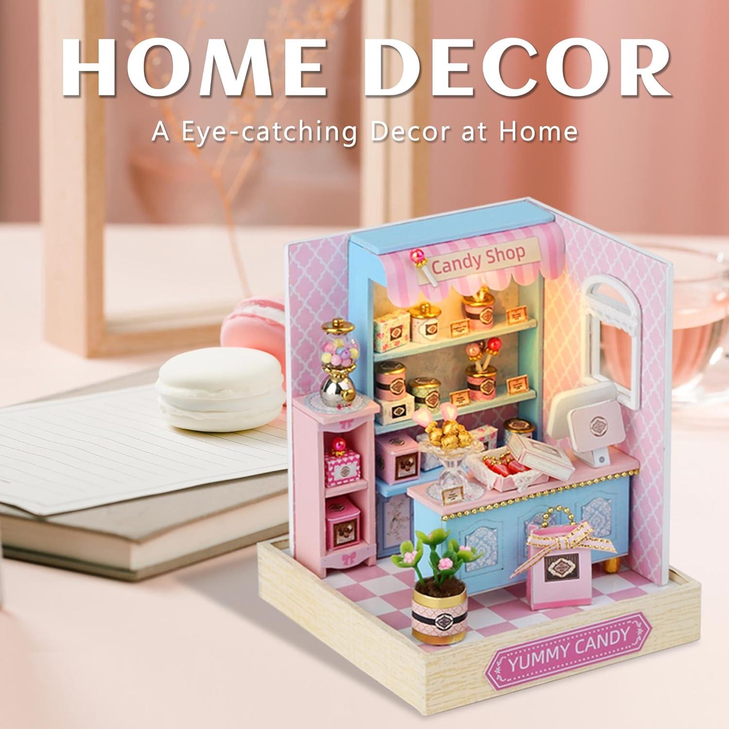 Casa de Muñecas Kisoy Miniatura DIY con Muebles y LED