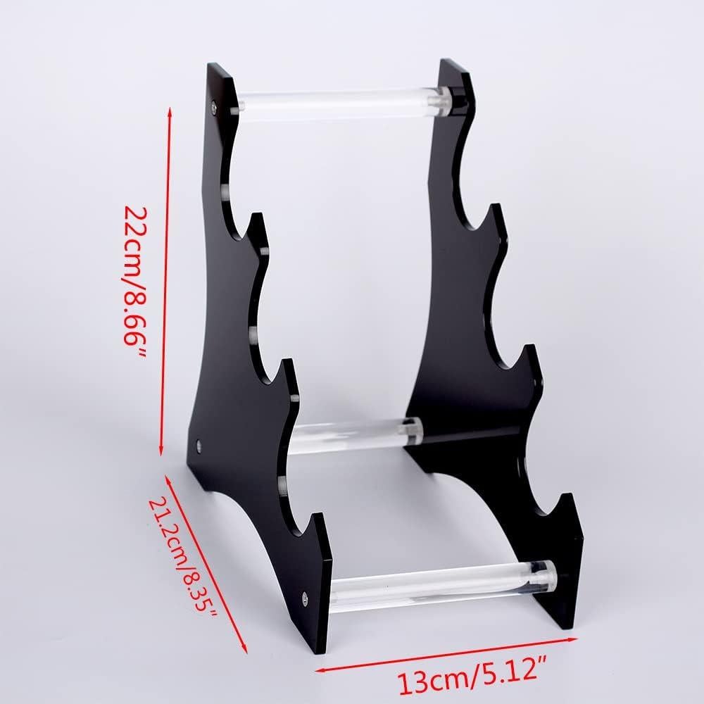 Soporte de Sable de Luz Acrílico HHUXIUE 3 Niveles Negro