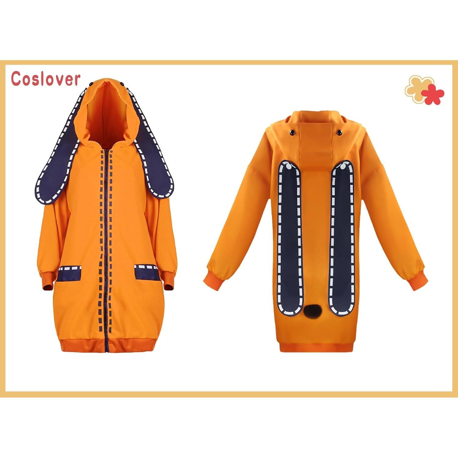 Disfraz de Cosplay Runa con Capucha Conejo Naranja S-XL